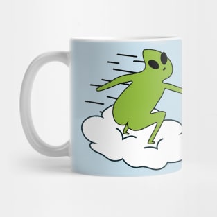 ALIEN SURFING IN A CLOUD Mug